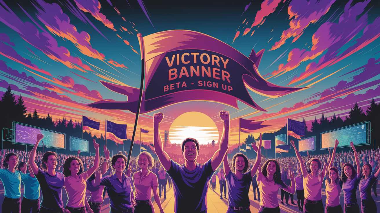 Victory Banner – Beta Sign Up